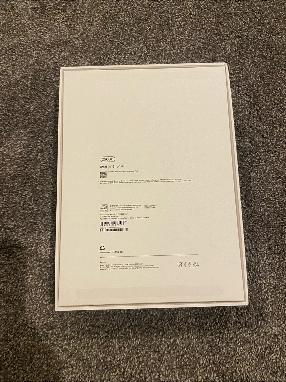 Apple iPad and Apple Pencil box with Blue, Pink, and Yellow Accents EMPTY BOXES